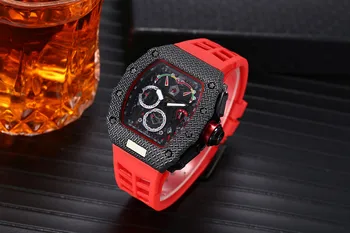 Automatic date watch limited edition мъжки часовник top brand luxury пълнофункционален кварцов часовник силиконов каучук