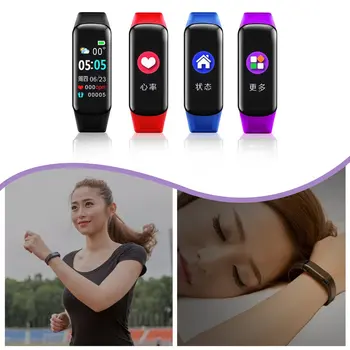 Bluetooth 5.0 Smart Watch Wristband Health Heart Rate Monitor M5 Color Smart Screen Bracelet Клип Charging