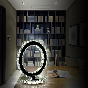 Модерен Crystal от неръждаема стомана led настолни лампи спалня нощни crystal light-минималистичен хол настолни декоративни осветителни тела