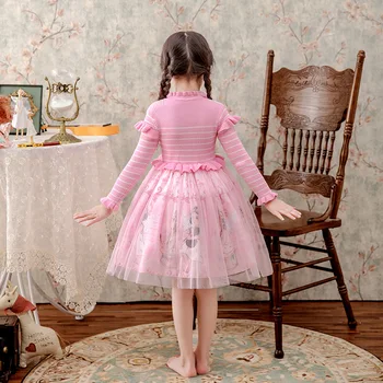 Открийте Облекла За Момичета 2020 Пролет Есента Рокля С Дълъг Ръкав На Сватбена Детски Официални Рокли За Момичета Дрехи Облечи Принцеса 4-10 Години