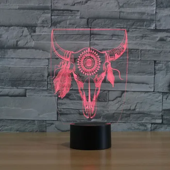 Animal Shape USB Touch Multi Color 3D led Night Light новост спалня нощна led настолна лампа