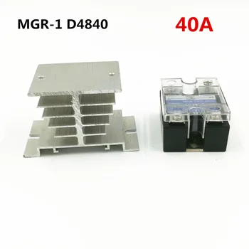 40A SSR,вход 3-32VDC изход 24-480VAC еднофазно твердотельное реле MGR-1 D4840 с основата на радиатора