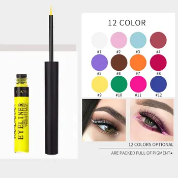 12 Цвят Matte Очна Линия Color Eyeliner-1