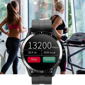 G20 Full Touch Smart Watch Business Men Style Support Bluetooth Покана Heart Rate Monitor Smartwatch за Android