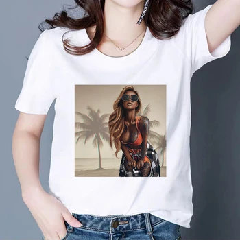 Tumblr Gurnge козметична тениска Black Girl Битник Cool T Shirt Harajuku Tees Fashion Graphic Стара Printed Camiseta Mujer