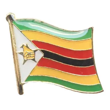 Зимбабве флаг на жени пеперуда бутон върху лигавицата направено от желязо латунная плоча е оцветен и епоксидни индивидуални MOQ300pcs такса доставка