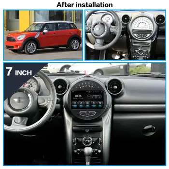Chogath 10,4-инчов автомобилен мултимедиен плеър с android 7.1 автомобилна gps навигация 2+32G Tesla screen за BMW Mini Cooper 2006-2013