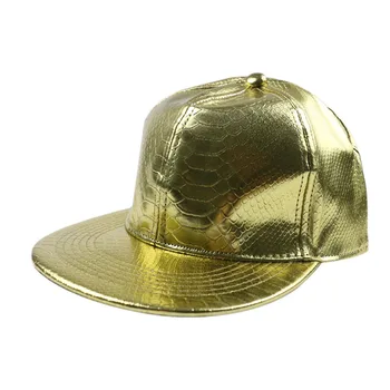 2020 нов змия модел плътен цвят изкуствена кожа хип-хоп бейзболна шапка bboy плосък хип-хоп шапка битник hats SL-06