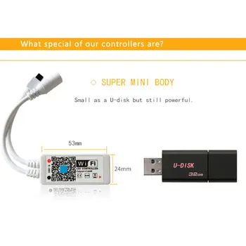 Smart LED RGB RGBW Light Music Bar Таймер Wifi Infrared 24-key Controller Dimming