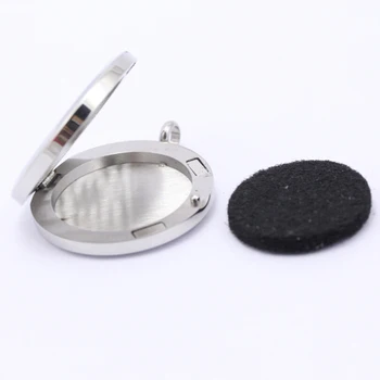 30mm Stainles Steel Silver Maple Tree Round Aromatherapy/Essential Oil Diffuser Perfume Locket висулка с веригата