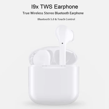 Най-новият TWS i9x висококачествена безжична сензорна спортни слушалки Bluetooth слушалки с микрофон