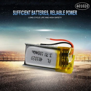 50mah 3.7 v 401020 Li-lon полимерна акумулаторна батерия за детски играчки, автомобили Bluetooth слушалка Bluetooth слушалка дигитални продукти