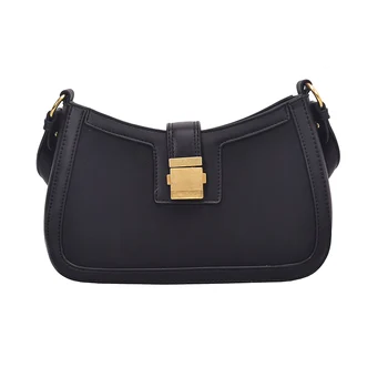 Черна дамска чанта за през рамото от изкуствена кожа Small Casual Messenger Bag for Women Crossbody Чанта Female Subaxillary Bag