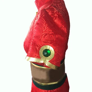 ХАХА The Loose Cannon Firecracker Jinx cosplay костюм с ръчни чехлами и чорапи аниме Червен обичай Рокли