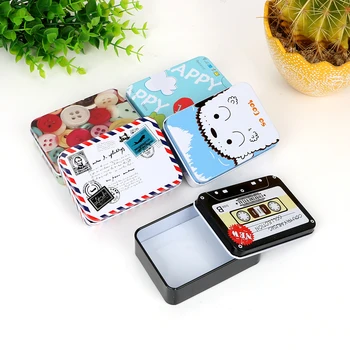 Метална кутия Case Home Storage Box Organizer Mini Сладко Cartoon Tin Home Supplies For Jewelry Kids` Toy Cash Card Paper clip