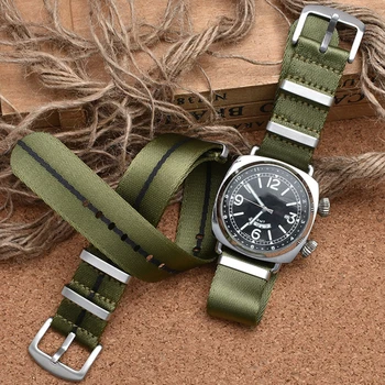 Nato Nylon Watch Band каишка френска военна сила Парашютная чанта еластичен мъжки найлонов ремък за часа 20 22 мм за кварцови и механични часовници