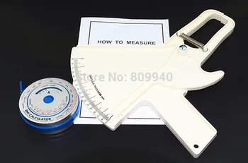 Штангенциркуль на мастни натрупвания (штангенциркуль кожни гънки)+ калкулатор за ИТМ (лента за измерване на тялото ИТМ) медицински инструмент
