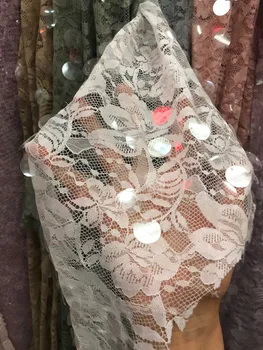 висококачествена френска окото лейси плат PWD187222 Ница flower African дантела embroidery fabric sequins with