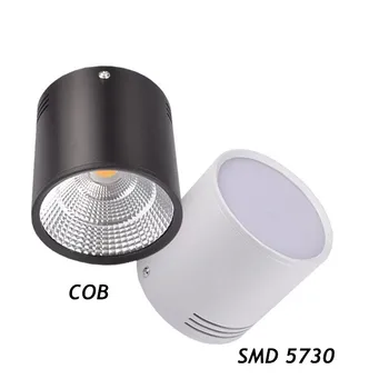 Повърхностно монтирани Downlight SMD5730 7W 10W 15W 18W 85-265V лампа COB dimmable Led downlights тавана хирургична лампа +led драйвер