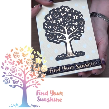 Wisdom Tree Metal Cutting Умира Find Your Sunshine Умира Cuts Card For Making 2020