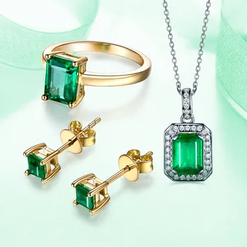 ML Natural emerald 18K Pure Gold Pendant Real AU 750 Solid Gold престижни модни класически официални изискани бижута Hot Продавам New 2020