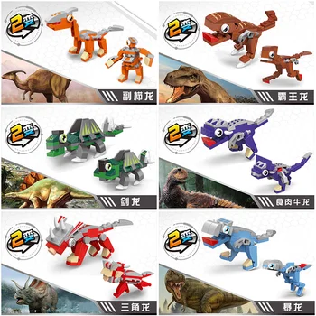 12 в 1 трансформира динозавър градивен елемент обезобразен динозавър механичен звяр колекция САМ творчески тухли играчки за деца