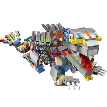 12 в 1 трансформира динозавър градивен елемент обезобразен динозавър механичен звяр колекция САМ творчески тухли играчки за деца