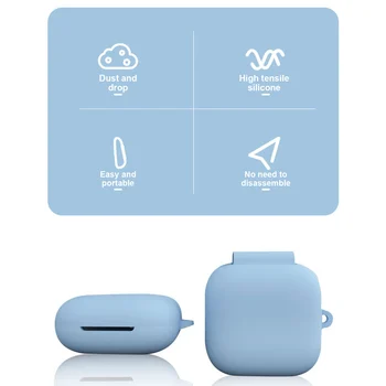 Нов матиран мек силикон за OPPO Enco W51 Case зареждане на муфи безжични слушалки защитни аксесоари за кожата