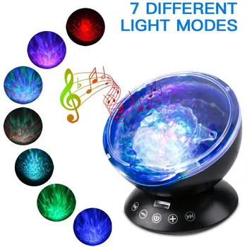 Ocean light starry sky projector home planetarium фокус indoor stage marine control LED night light colorful wave kids lamp
