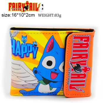 Японското аниме Fairy Tail Happy Xia Lulu Panther Лили ПУ кратък Портфейл портфейл цветен печат