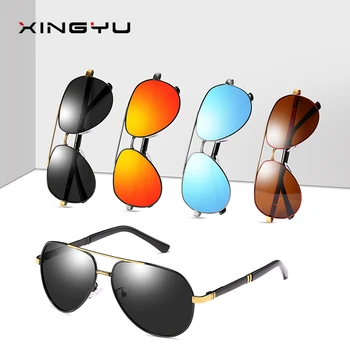 XINGYU Classic Pilot поляризирани слънчеви очила за мъже модни метални слънчеви очила жените черни очила за шофиране, Очила за UV400 210