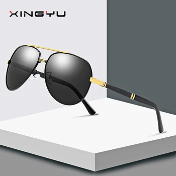 XINGYU Classic Pilot поляризирани слънчеви очила за мъже модни метални слънчеви очила жените черни очила за шофиране, Очила за UV400 210