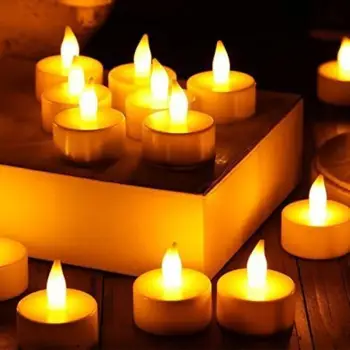 Гореща продажба 12шт LED Свещ светлина сватбени свещи чай светлина реалистични батерии беспламенные свещи на романтична лампа