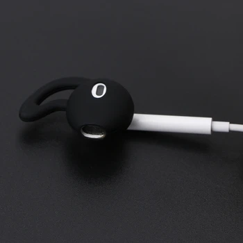 4 чифта силиконови притурки слушалки слушалки кутията с отолог на една кука за Apple Airpods