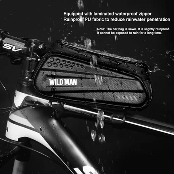 Див човек непромокаемая велосипедна предната рамка Велосипедна чанта със сензорен екран, телефонна закрепване за пътна планински велосипед седельная чанта велосипеден триъгълник