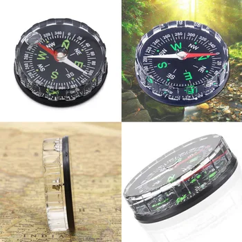 Handheld Pocket Button Design Compass Derection for Climbing Hiking Camping Outdoor Sport, Survival Compass