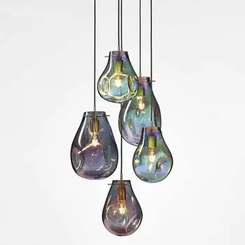 модерен luminaria стъклена топка led висящи лампи ресторант окачен лампа