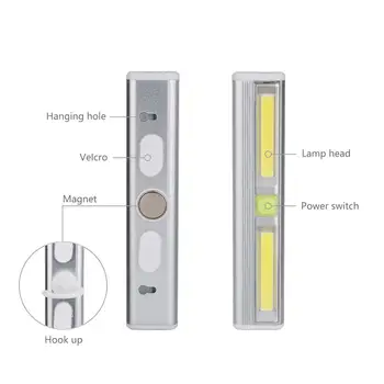 LED шкаф лека нощ магнитен COB акумулаторен шкаф шкаф безжична нощно осветление, ремонт на автомобили лампа