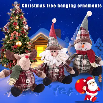 Коледа Дядо коледа, Снежен човек украшение кукла фестивал партия коледен маса дърво виси декор AUG889