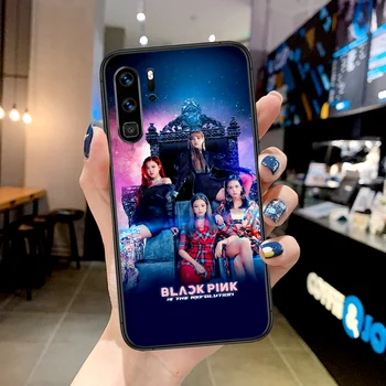 Kpop момиче Blacks pinks калъф за телефон Huawei P Капитан Smart 10 20 30 40 Lite Z 2019 Pro black Cover Luxury Etui водоустойчив Tpu 3D