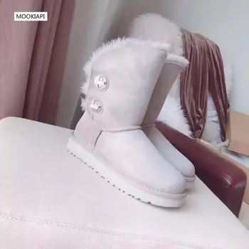 Австралийската обувки-високо качество за жени през 2019 година, истинска овча кожа, натурална вълна, безплатна доставка, обувки с изкривени от сняг