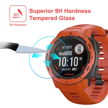 9H 2.5 D закалено стъкло протектор на екрана за носене умните часовници на Garmin Instinct Anti Scratch Film