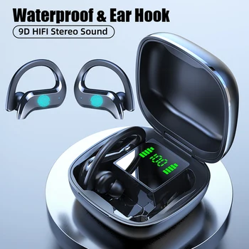 Безжични слушалки Bluetooth спортни водоустойчив безжични слушалки сензорно управление слушалки TWS слушалки слушалки с микрофон