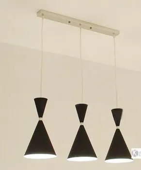 Модерна подвесная полилей 3 лампи тавана лампа, Лампа, червен/черен/бял цвят