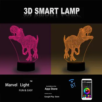 Smart Phone Control 7 цвята промяна 3D Led Las Vegas Building Night Light спалня атмосфера на сън осветление на децата подаръци