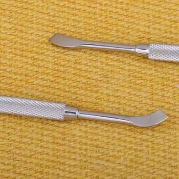 1бр инструмент за нокти тласкач на кожичките гел за премахване на нокти от неръждаема стомана шампанско пръчка педикюр тласък лъжица маникюр, педикюр инструмент