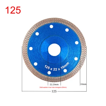 105/115/15 мм Диамантени триони за ъглошлайф Turbo диамантен диск за рязане на керамика, гранитогрес рязане на гранит