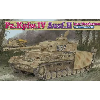 DRAGON 6560 1/35 Pz. Kpfw.IV Ausf.H Late Production w/Zimmerit [бонус:Magic Tracks] - комплект мащабни модели