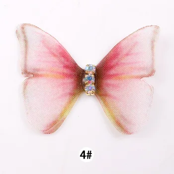 5 бр./лот 3D Нокти Jewelry обстановка кърпа кърпа симулация на пеперуда Чар 3D маникюр украса бижута и аксесоари