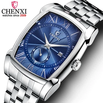 CHENXI часовници Мъжки кварцов военни ръчен часовник от неръждаема стомана мъжете са топ марка за мода хронограф водоустойчив мъжки часовници бизнес